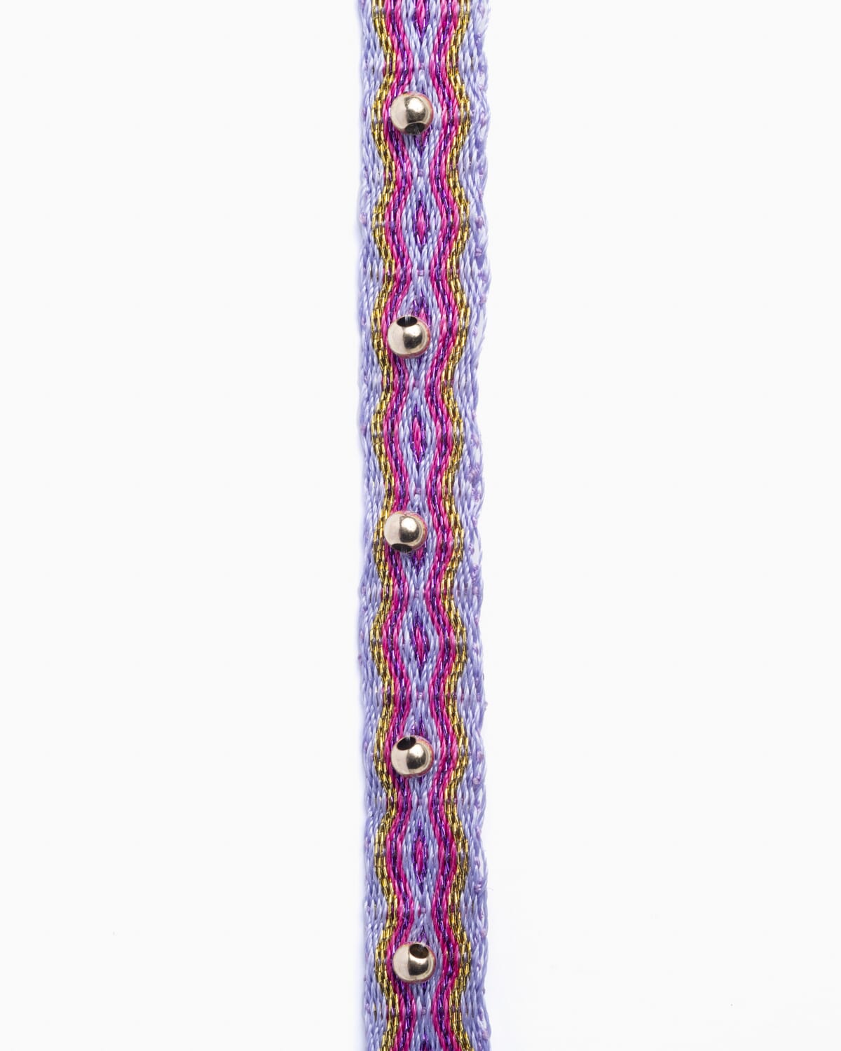 Choker tejido a mano en telar de tarjetas