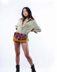 11Clutch mano en huipil y cuero